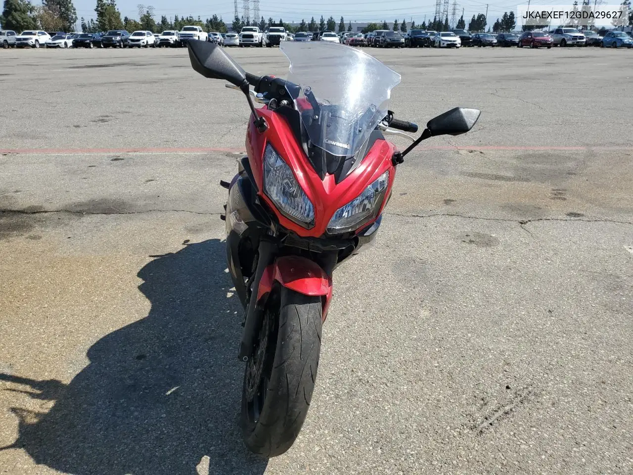 2016 Kawasaki Ex650 F VIN: JKAEXEF12GDA29627 Lot: 56370545