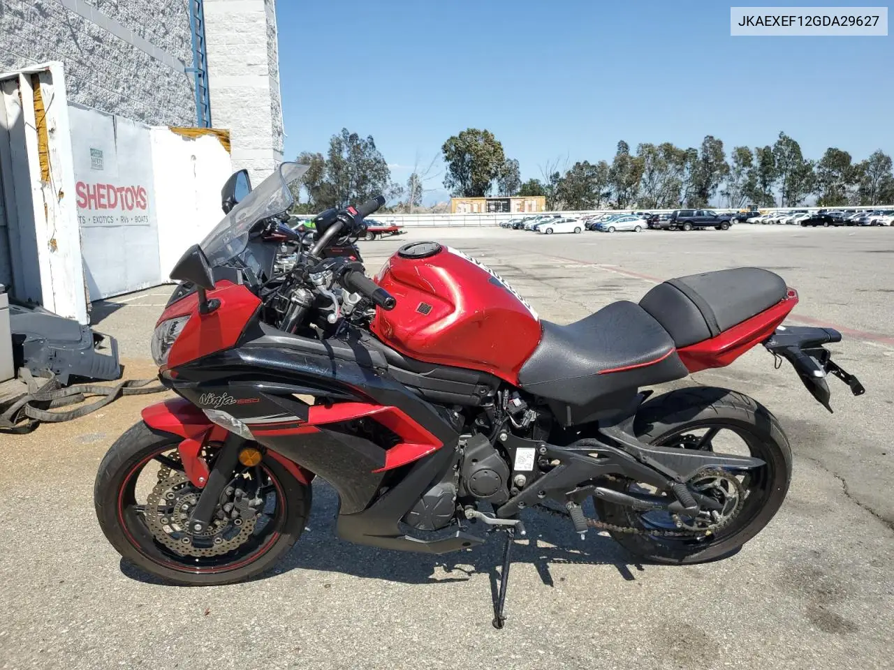 2016 Kawasaki Ex650 F VIN: JKAEXEF12GDA29627 Lot: 56370545