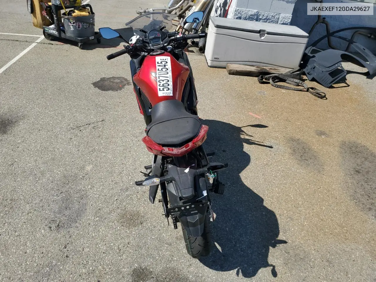 2016 Kawasaki Ex650 F VIN: JKAEXEF12GDA29627 Lot: 56370545