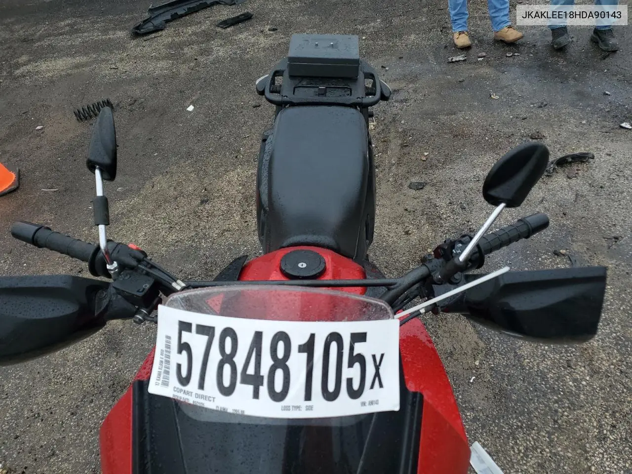 2017 Kawasaki Kl650 E VIN: JKAKLEE18HDA90143 Lot: 57848105