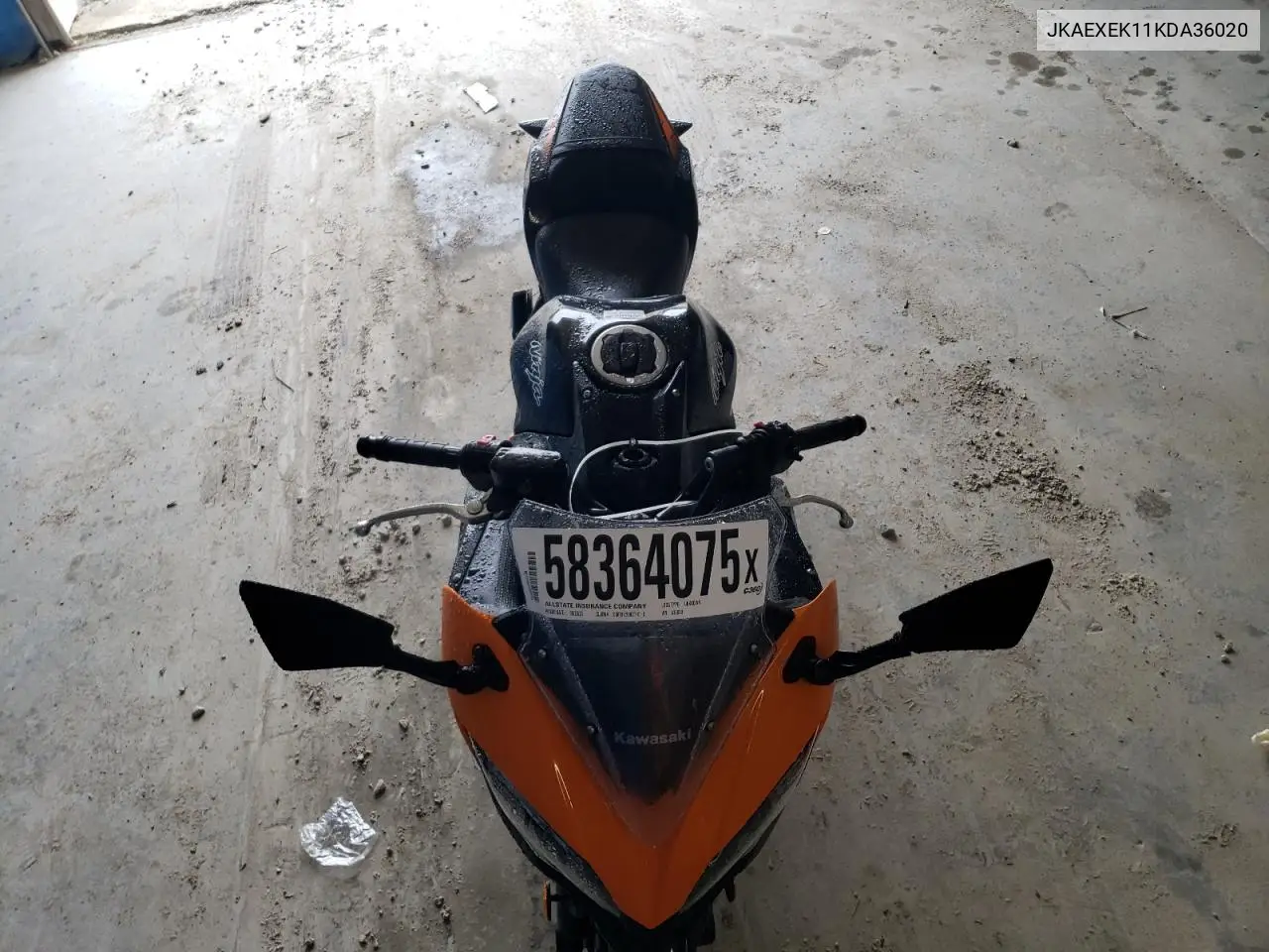 2019 Kawasaki Ex650 F VIN: JKAEXEK11KDA36020 Lot: 58364075