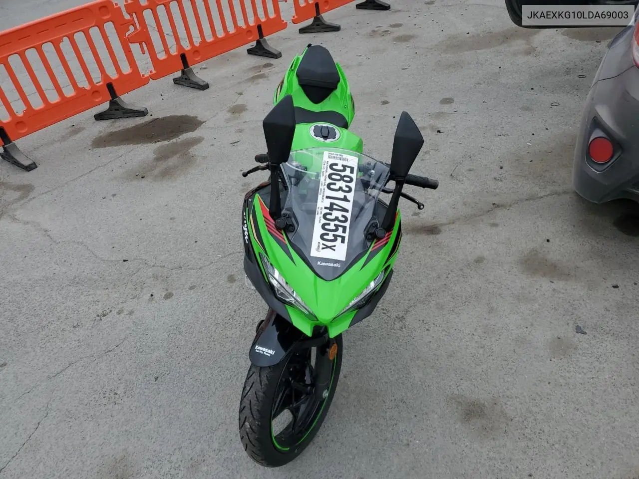 2020 Kawasaki Ex400 VIN: JKAEXKG10LDA69003 Lot: 58314355