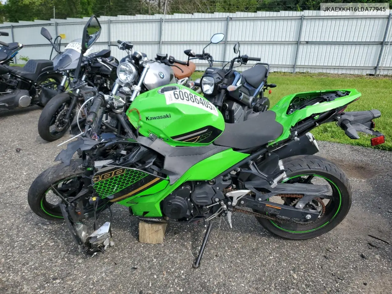 2020 Kawasaki Ex400 VIN: JKAEXKH16LDA77945 Lot: 60986405