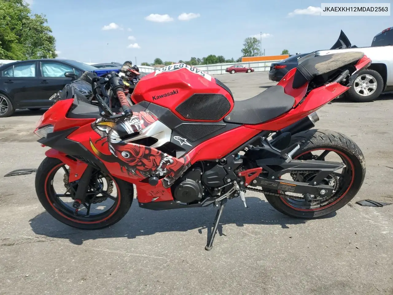 2021 Kawasaki Ex400 VIN: JKAEXKH12MDAD2563 Lot: 54818445