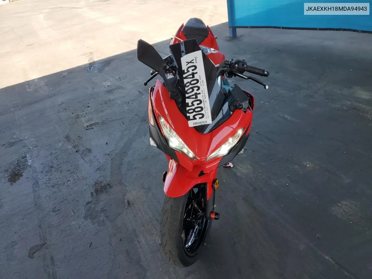 2021 Kawasaki Ex400 VIN: JKAEXKH18MDA94943 Lot: 58549845