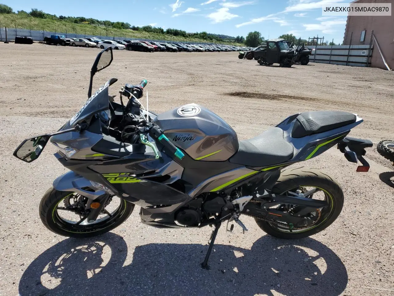 2021 Kawasaki Ex400 VIN: JKAEXKG15MDAC9870 Lot: 63639625