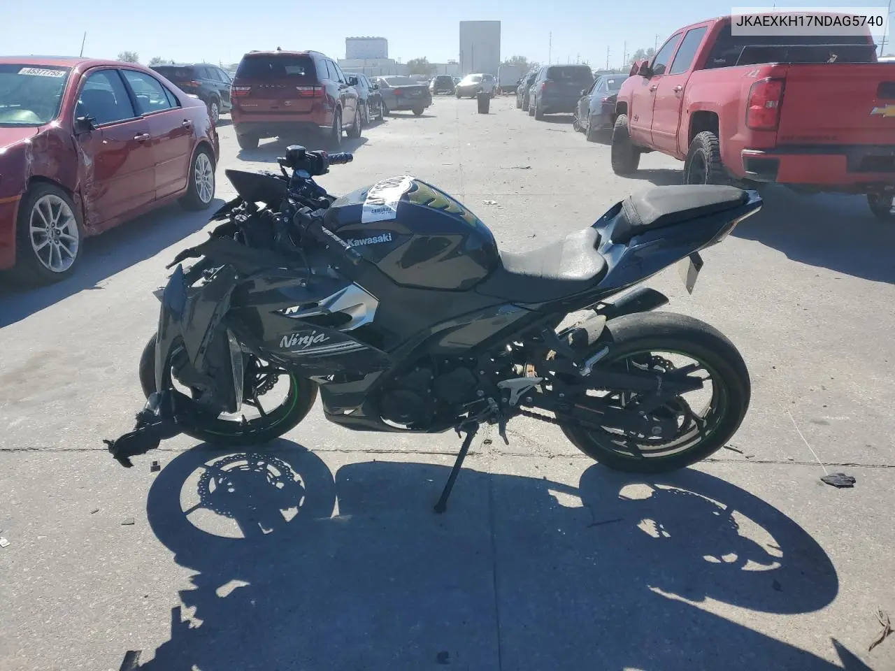 2022 Kawasaki Ex400 VIN: JKAEXKH17NDAG5740 Lot: 46268615