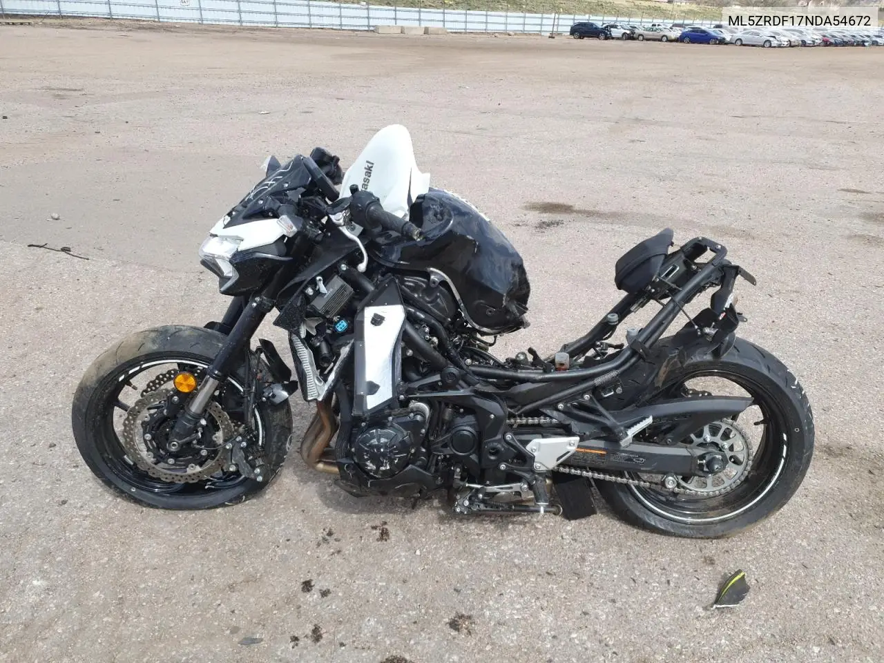 2022 Kawasaki Zr900 F VIN: ML5ZRDF17NDA54672 Lot: 52508905