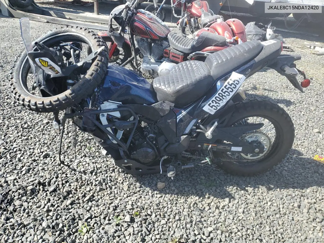 2022 Kawasaki Kle300 C VIN: JKALE8C15NDA12420 Lot: 53985555