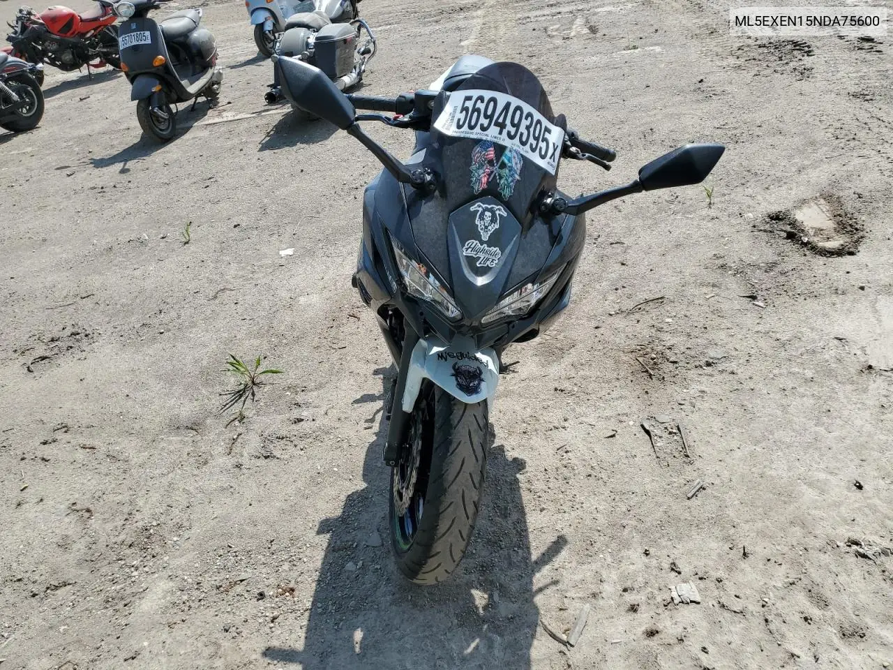 2022 Kawasaki Ex650 N VIN: ML5EXEN15NDA75600 Lot: 56949395