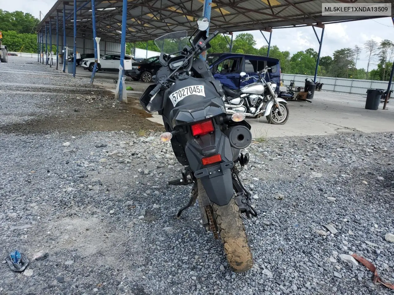 2022 Kawasaki Kl650 F VIN: ML5KLEF1XNDA13509 Lot: 57027045