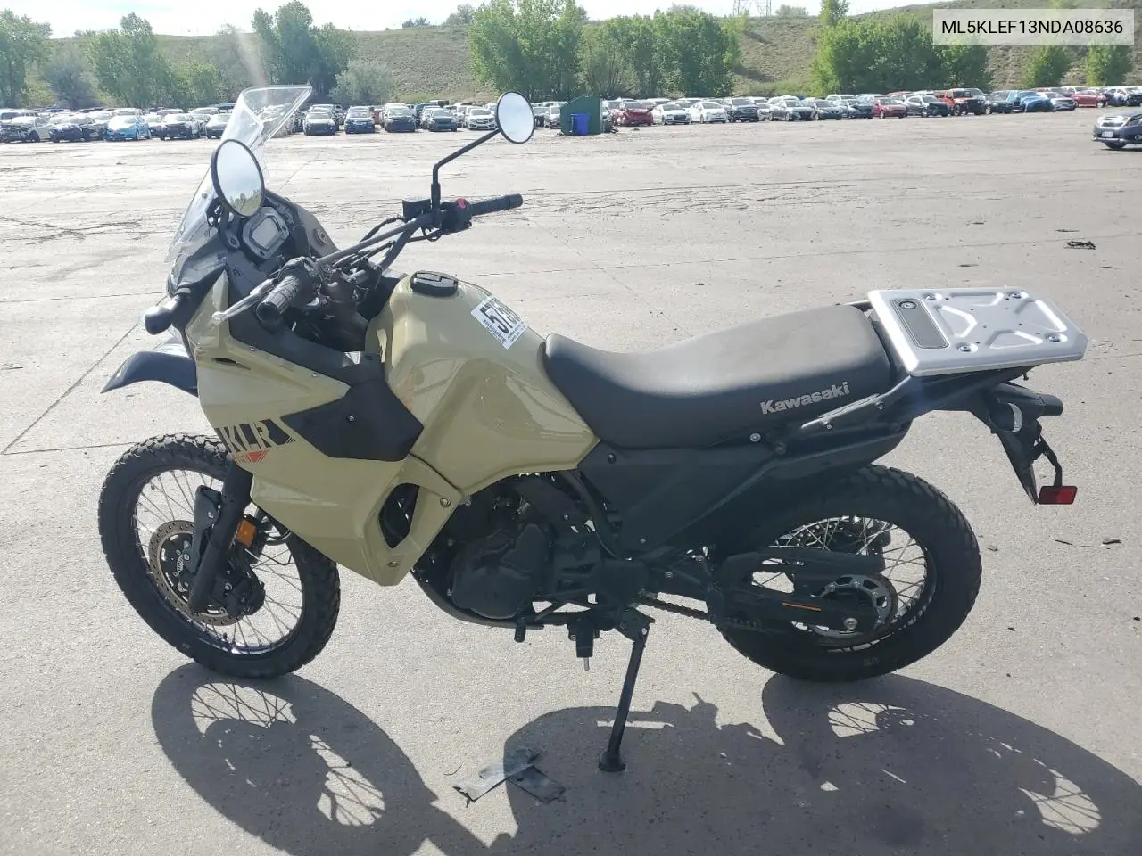 2022 Kawasaki Kl650 F VIN: ML5KLEF13NDA08636 Lot: 57599495