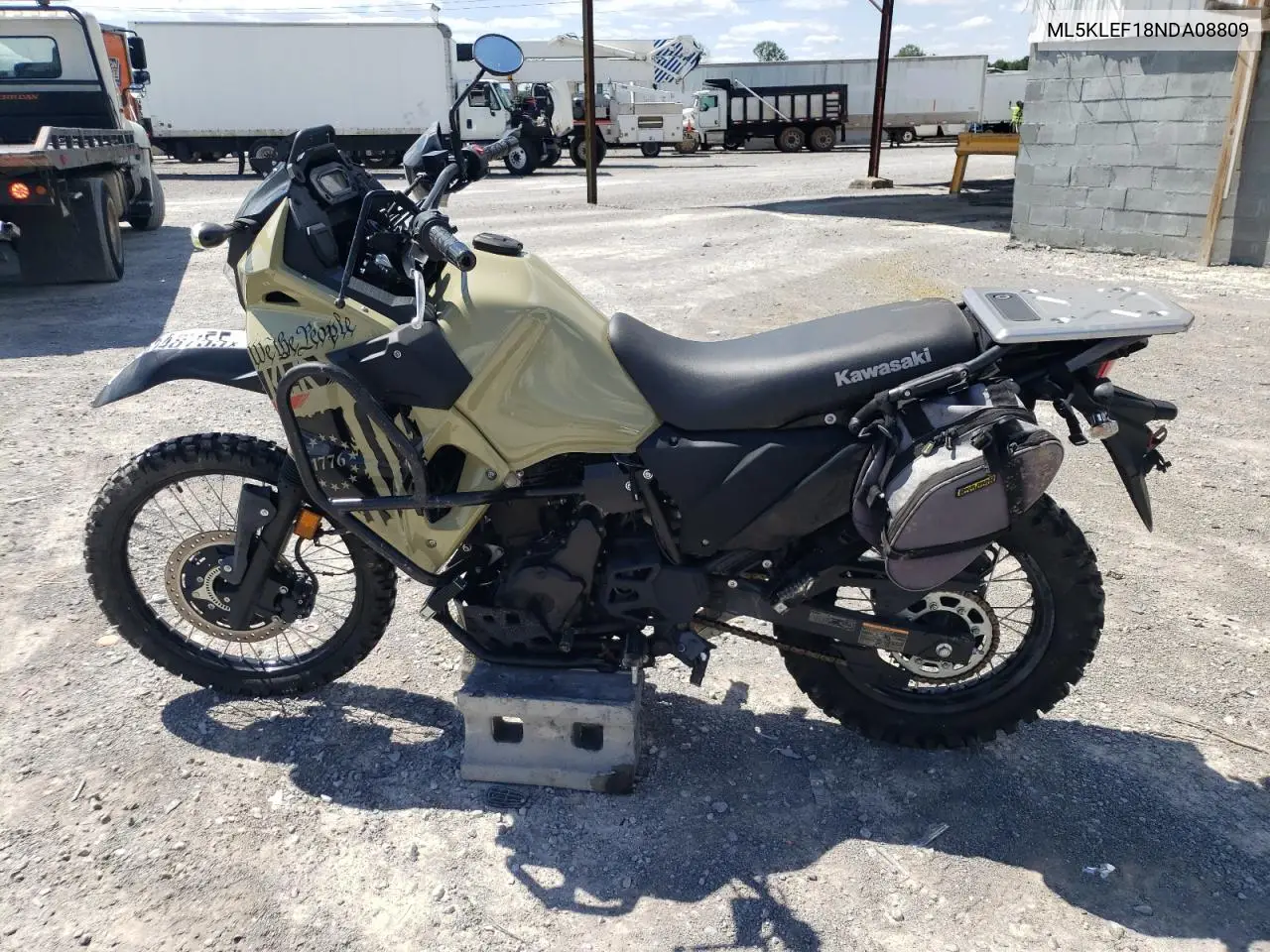 2022 Kawasaki Kl650 F VIN: ML5KLEF18NDA08809 Lot: 58348755