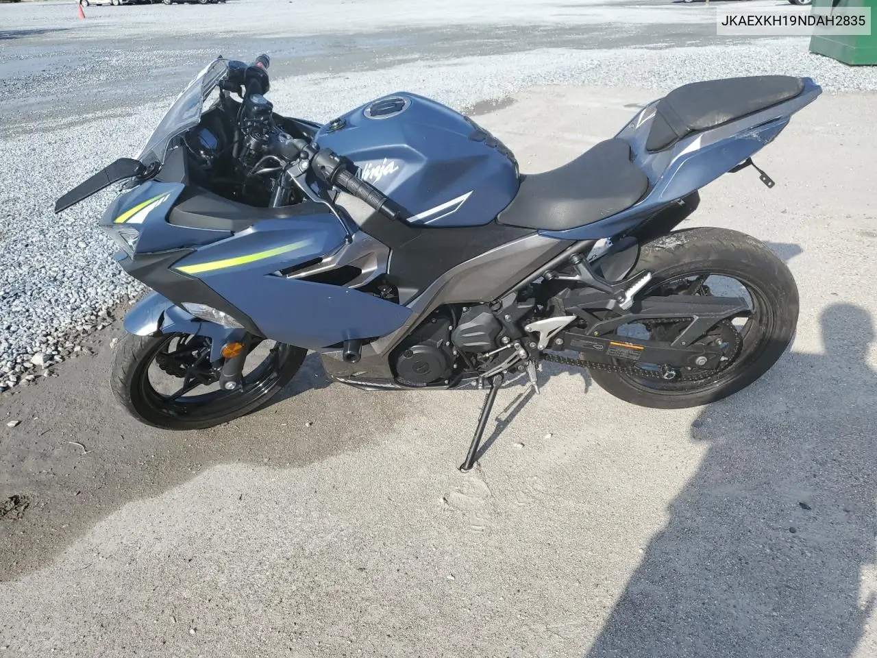 2022 Kawasaki Ex400 VIN: JKAEXKH19NDAH2835 Lot: 58441815