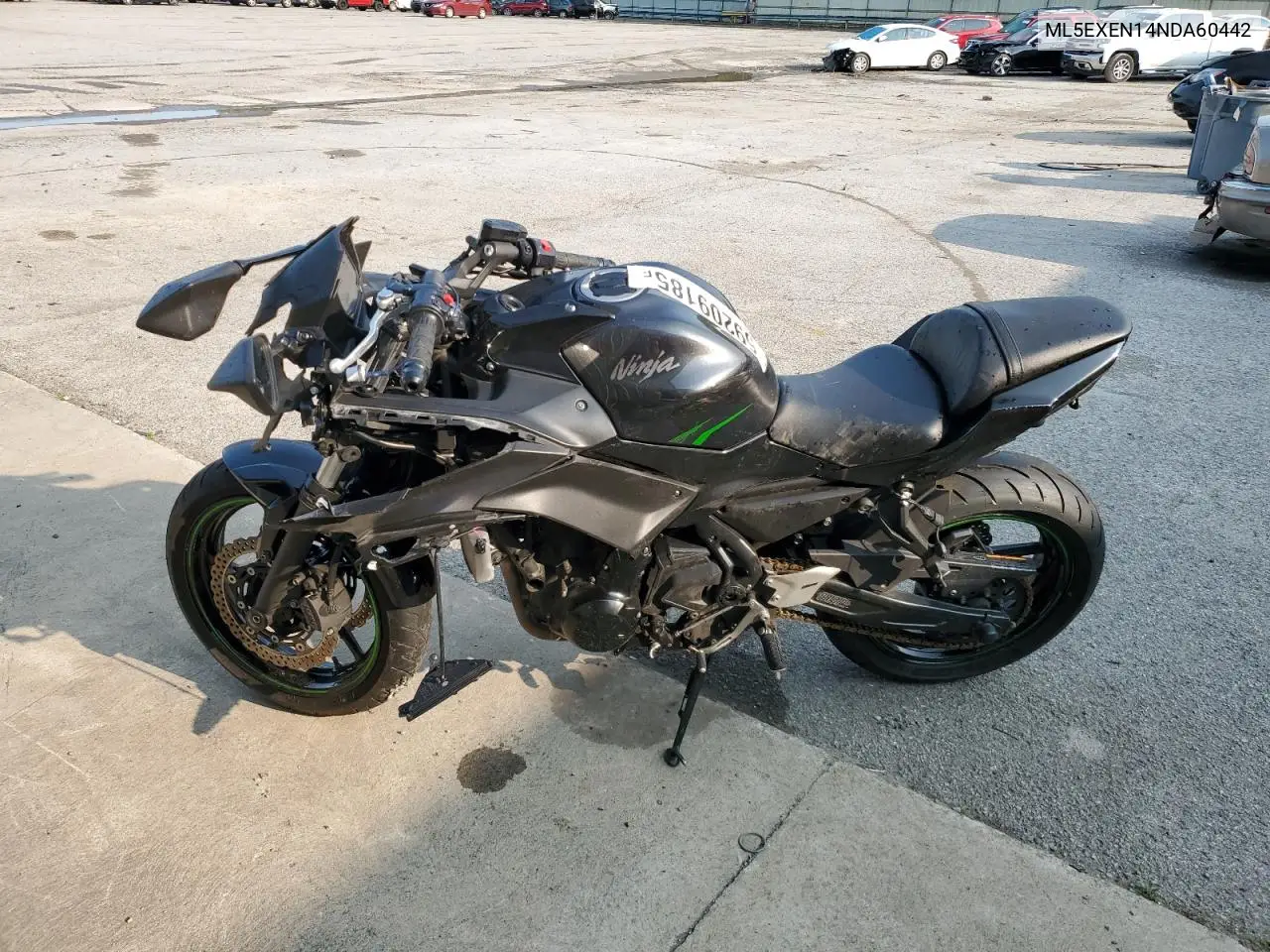 2022 Kawasaki Ex650 N VIN: ML5EXEN14NDA60442 Lot: 59209185