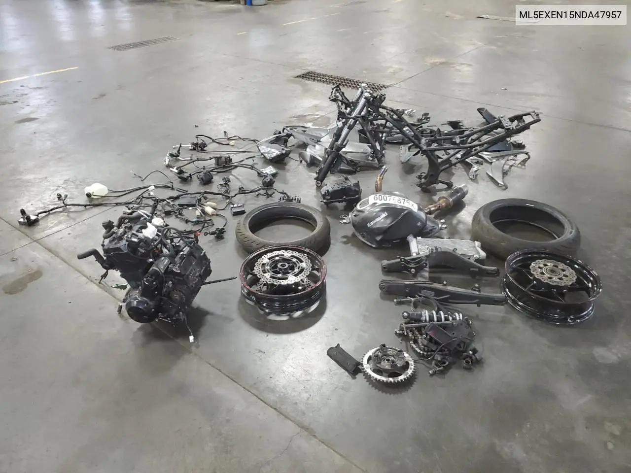 2022 Kawasaki Ex650 N VIN: ML5EXEN15NDA47957 Lot: 60078875