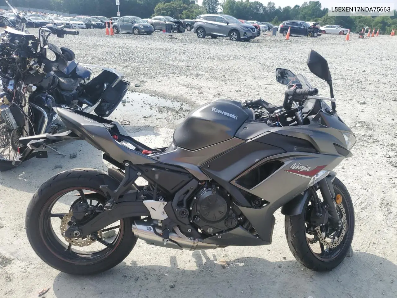 2022 Kawasaki Ex650 N VIN: L5EXEN17NDA75663 Lot: 60132705
