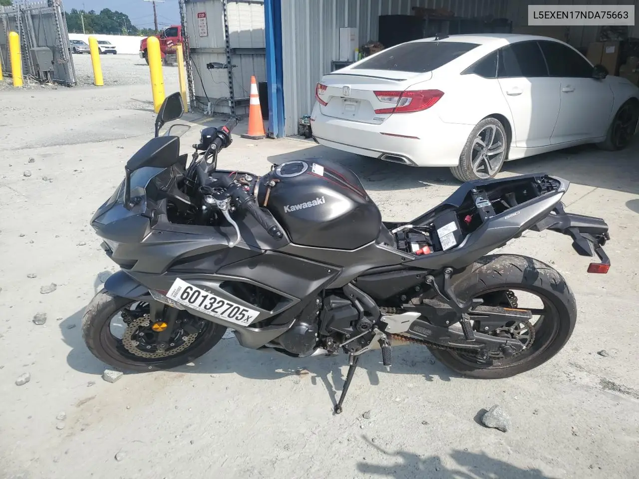 2022 Kawasaki Ex650 N VIN: L5EXEN17NDA75663 Lot: 60132705