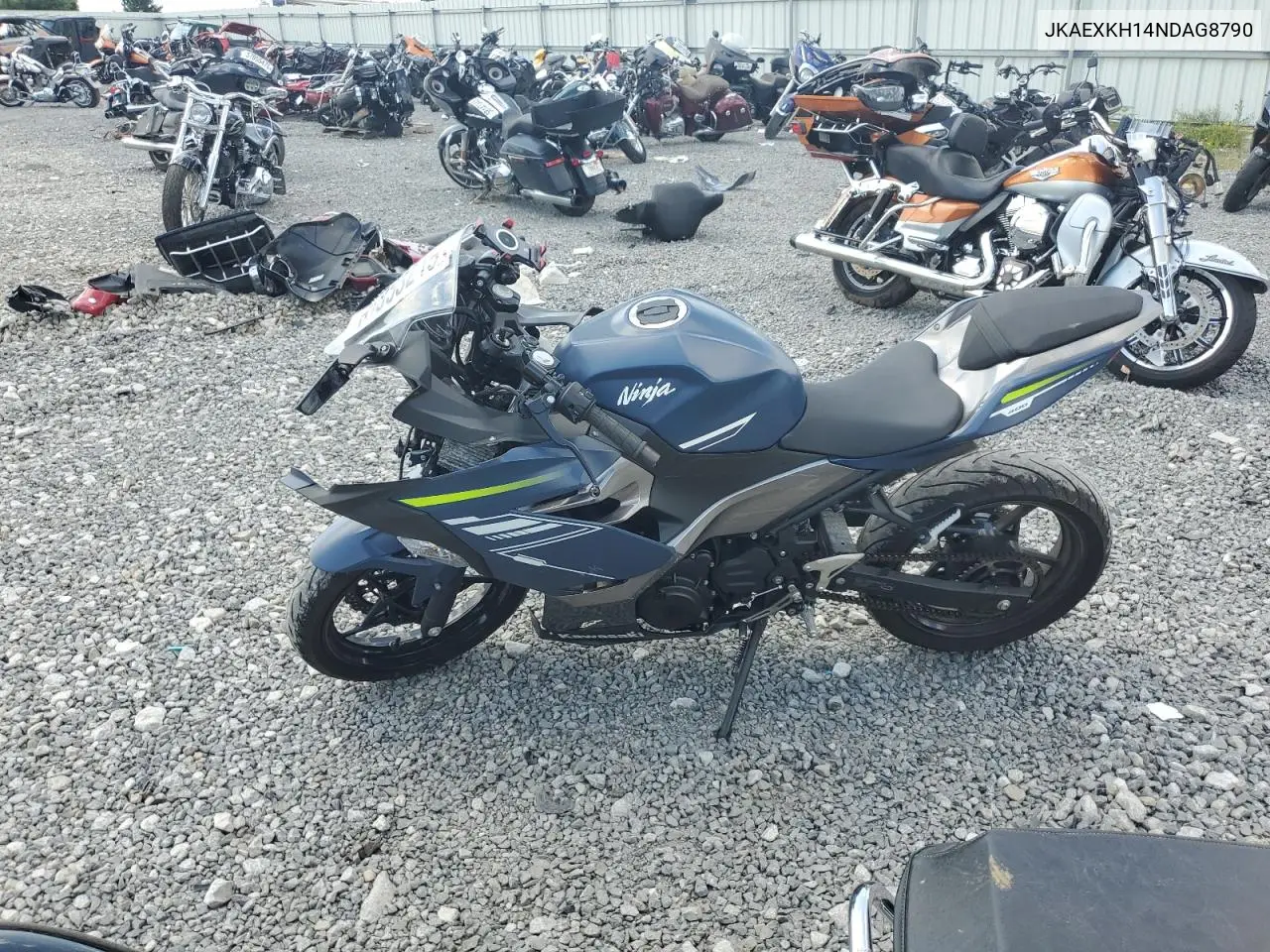 2022 Kawasaki Ex400 VIN: JKAEXKH14NDAG8790 Lot: 61853215