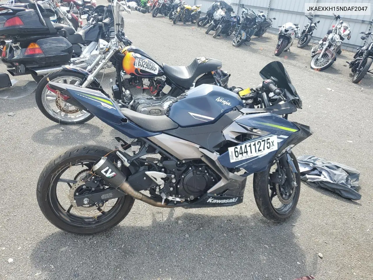 2022 Kawasaki Ex400 VIN: JKAEXKH15NDAF2047 Lot: 64411275