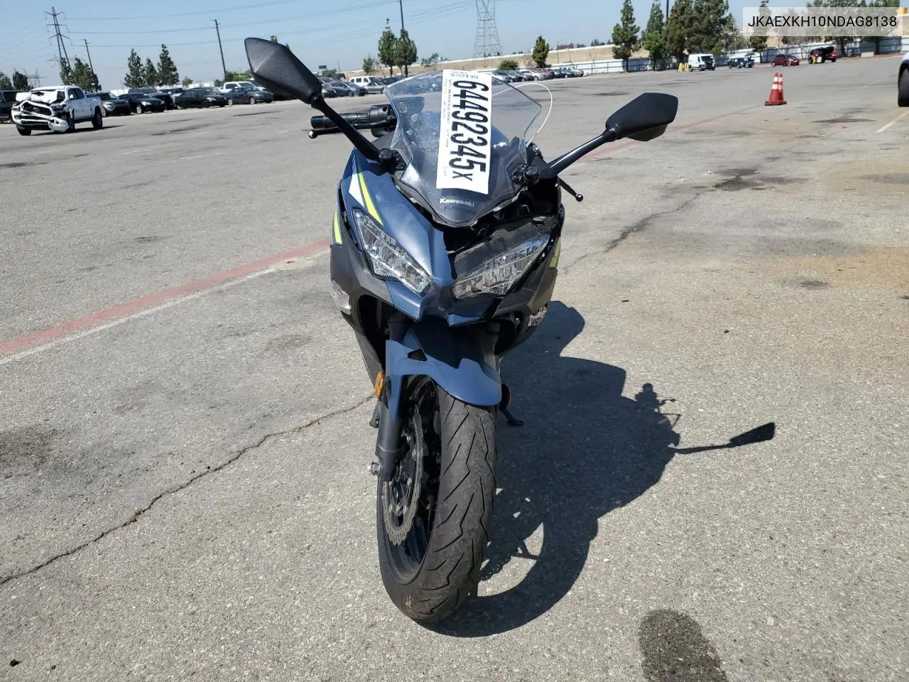 2022 Kawasaki Ex400 VIN: JKAEXKH10NDAG8138 Lot: 64492345