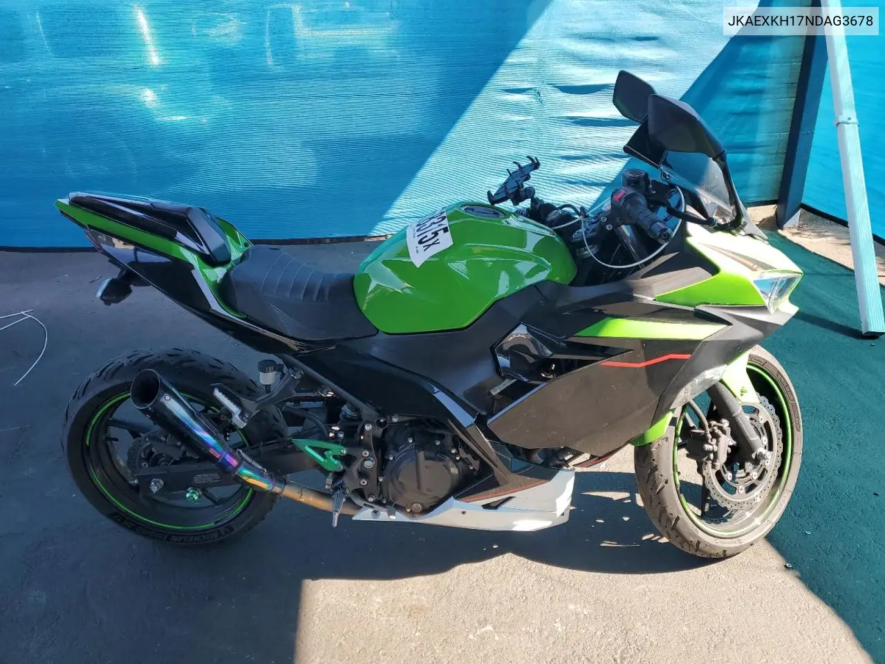2022 Kawasaki Ex400 VIN: JKAEXKH17NDAG3678 Lot: 65058315