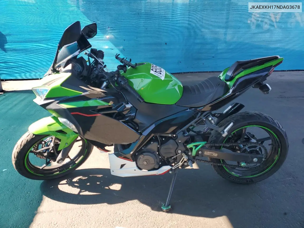 2022 Kawasaki Ex400 VIN: JKAEXKH17NDAG3678 Lot: 65058315
