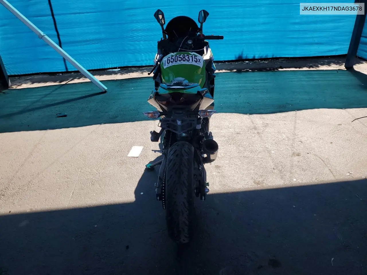 2022 Kawasaki Ex400 VIN: JKAEXKH17NDAG3678 Lot: 65058315