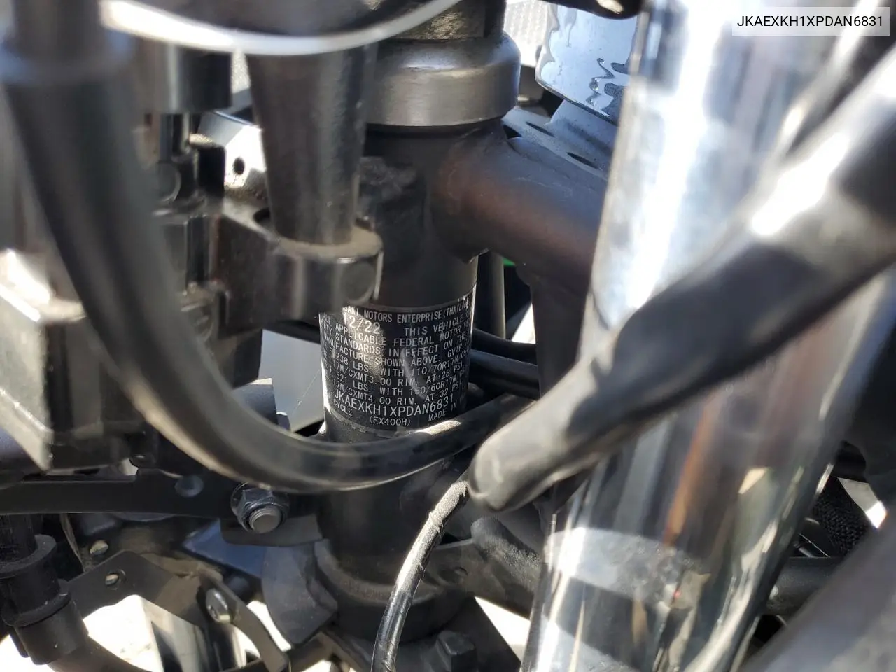 2023 Kawasaki Ex400 VIN: JKAEXKH1XPDAN6831 Lot: 52295265