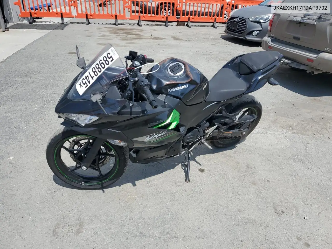 2023 Kawasaki Ex400 VIN: JKAEXKH17PDAP3702 Lot: 58988145