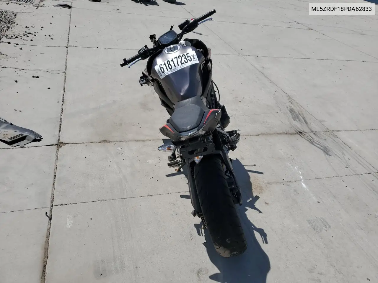 2023 Kawasaki Zr900 F VIN: ML5ZRDF18PDA62833 Lot: 61817235