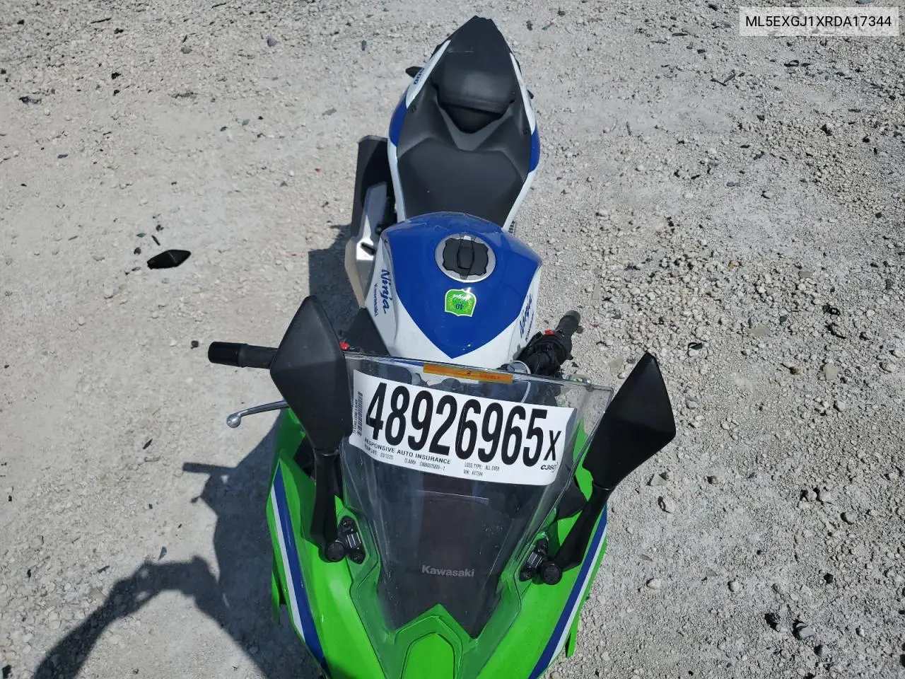 2024 Kawasaki Ex500 A VIN: ML5EXGJ1XRDA17344 Lot: 48926965