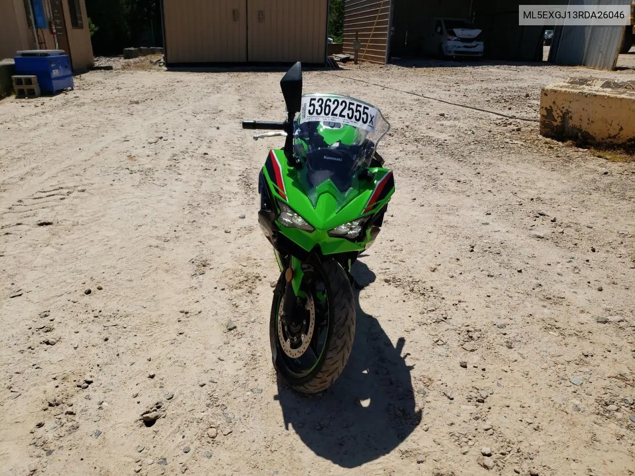 2024 Kawasaki Ex500 A VIN: ML5EXGJ13RDA26046 Lot: 53622555
