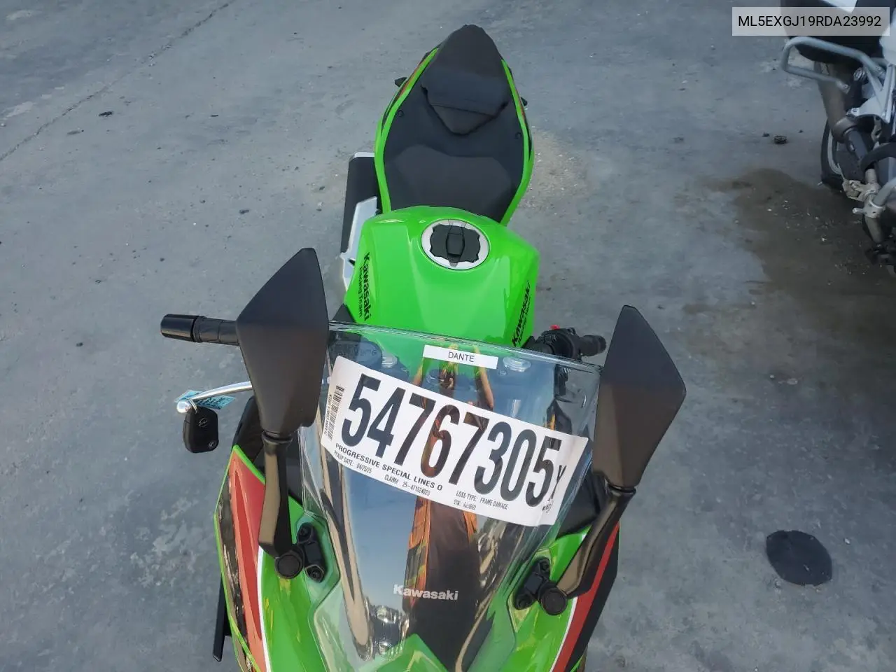 2024 Kawasaki Ex500 A VIN: ML5EXGJ19RDA23992 Lot: 54767305