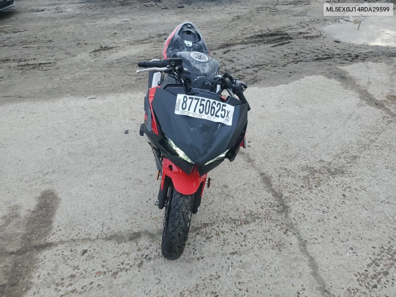 2024 Kawasaki Ex500 A VIN: ML5EXGJ14RDA29599 Lot: 87750625