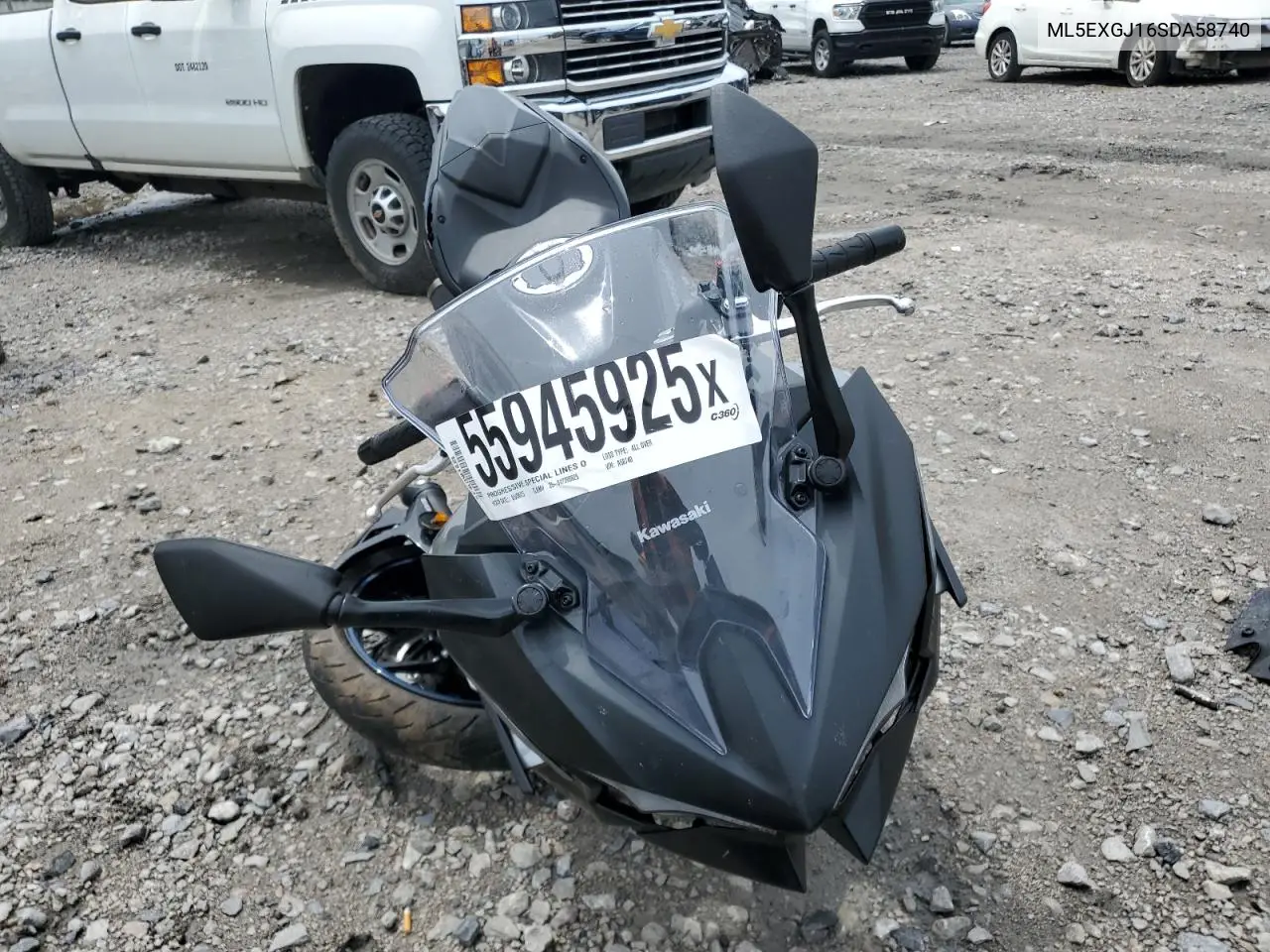 2025 Kawasaki Ex500 A VIN: ML5EXGJ16SDA58740 Lot: 55945925