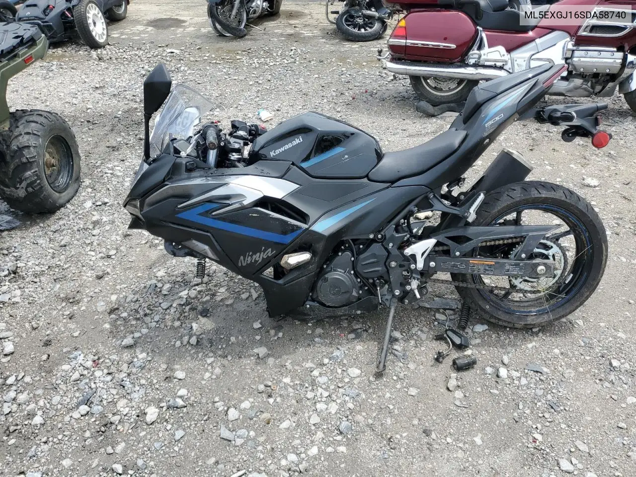 2025 Kawasaki Ex500 A VIN: ML5EXGJ16SDA58740 Lot: 55945925