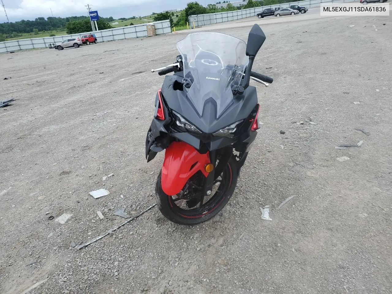 2025 Kawasaki Ex500 A VIN: ML5EXGJ11SDA61836 Lot: 60075645
