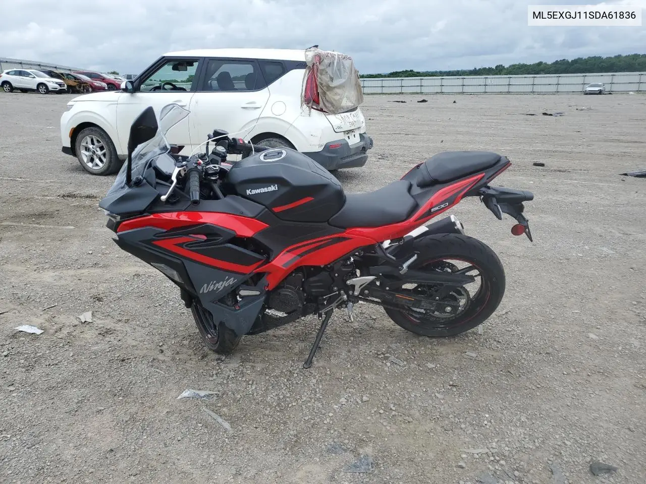 2025 Kawasaki Ex500 A VIN: ML5EXGJ11SDA61836 Lot: 60075645