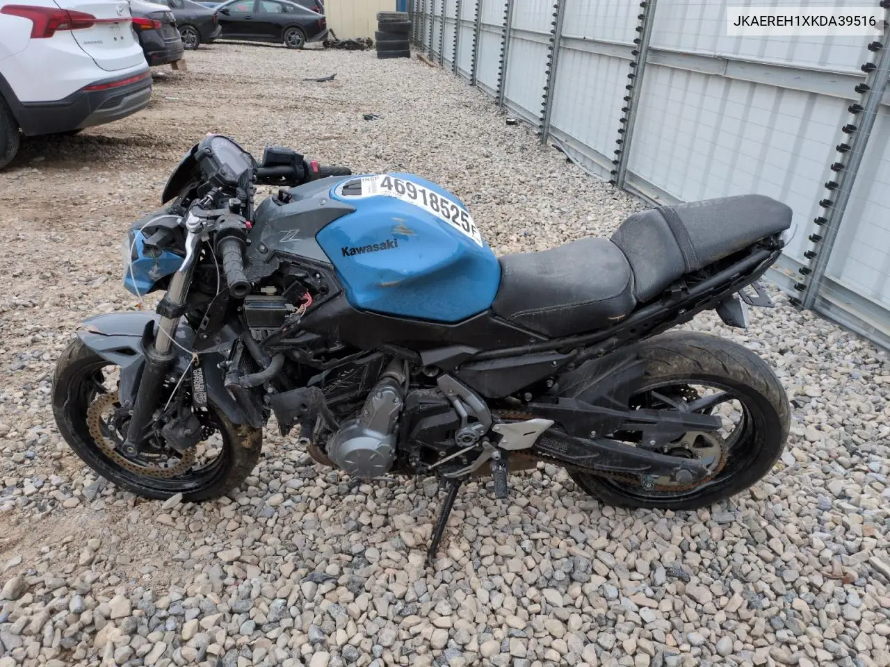 2019 Kawasaki Er650 H VIN: JKAEREH1XKDA39516 Lot: 46918525