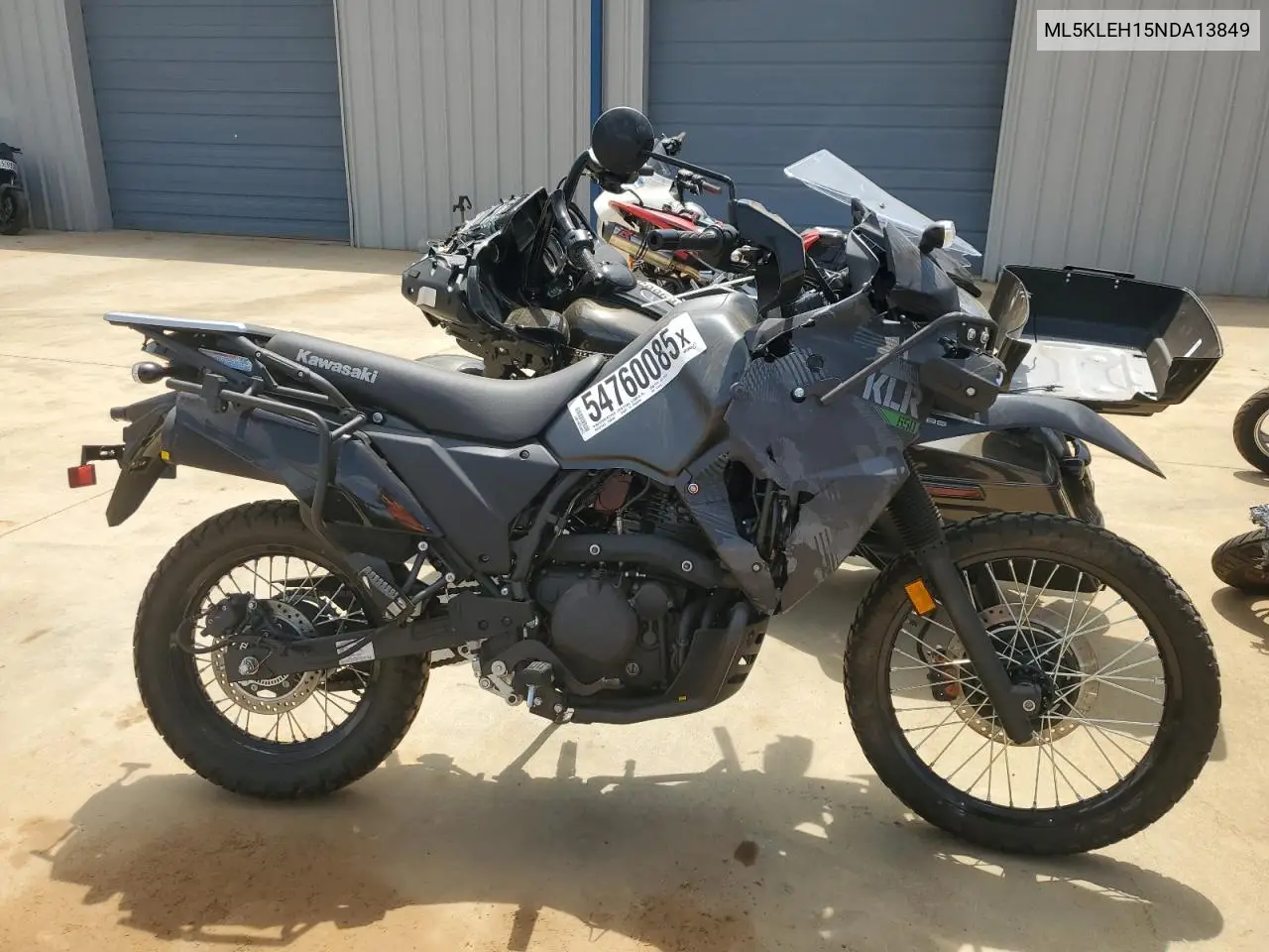 2022 Kawasaki Kl650 H VIN: ML5KLEH15NDA13849 Lot: 54760085