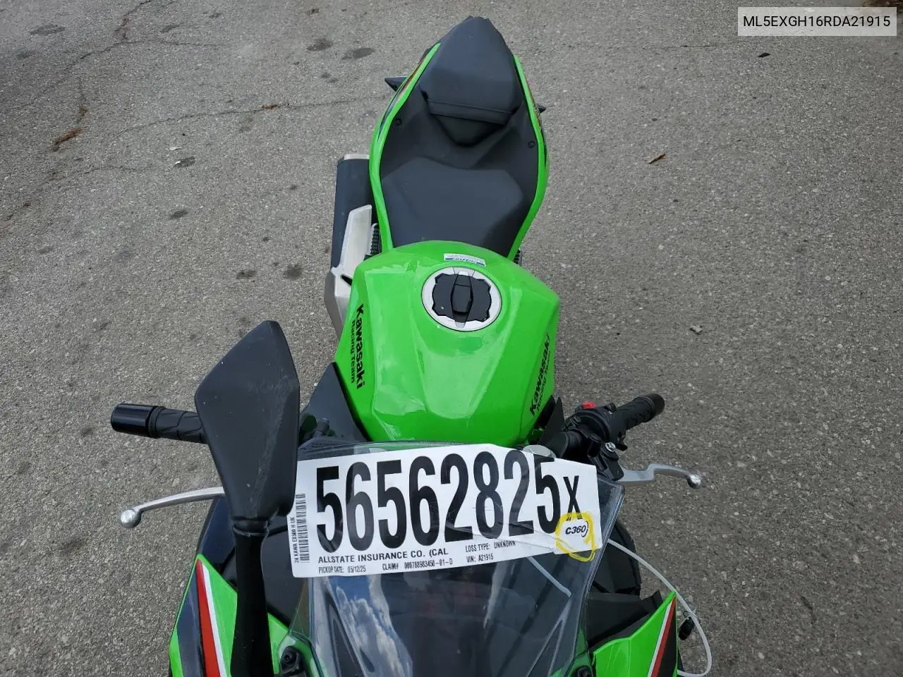 2024 Kawasaki Ex500 H VIN: ML5EXGH16RDA21915 Lot: 56562825