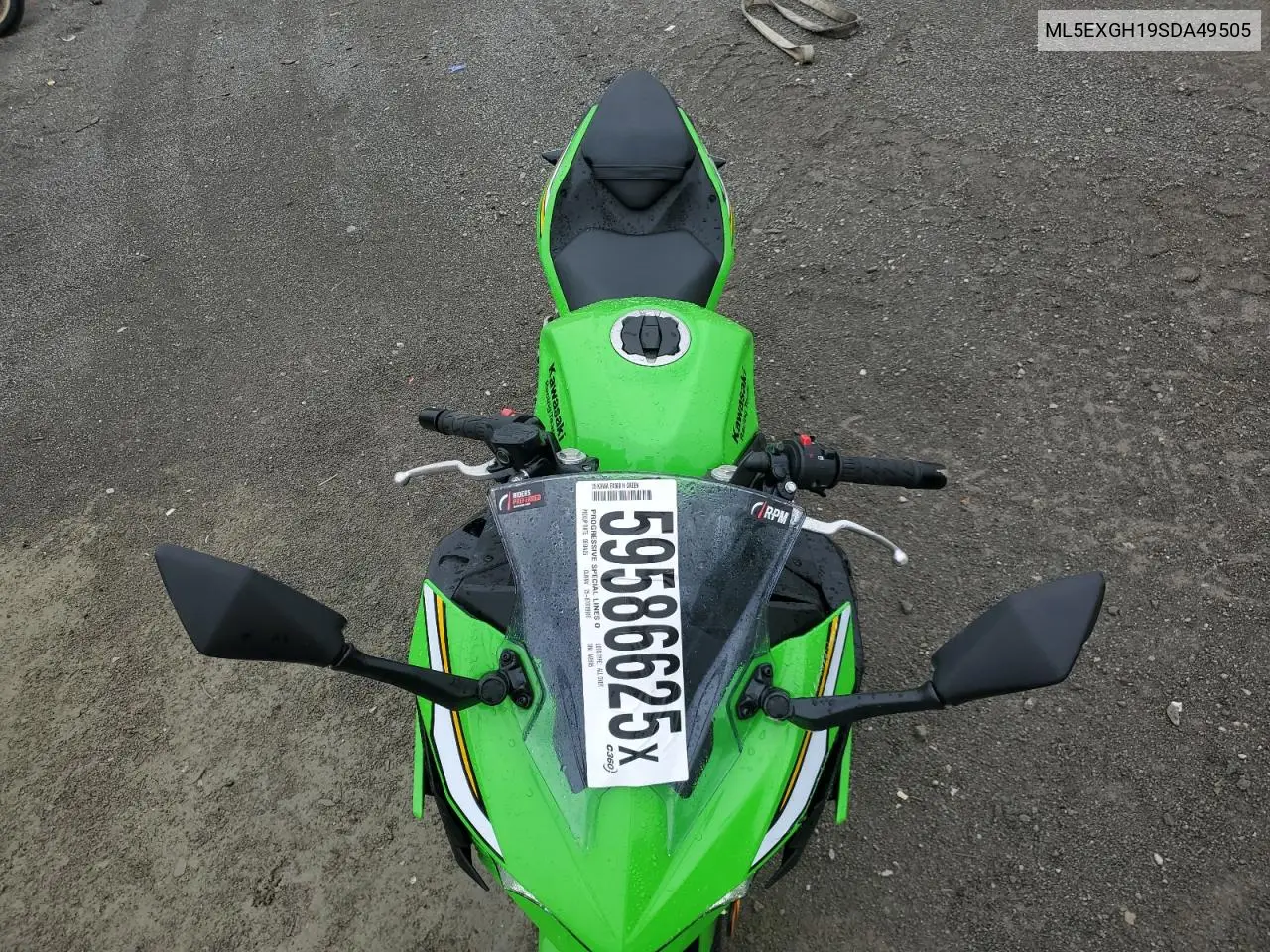2025 Kawasaki Ex500 H VIN: ML5EXGH19SDA49505 Lot: 59586625