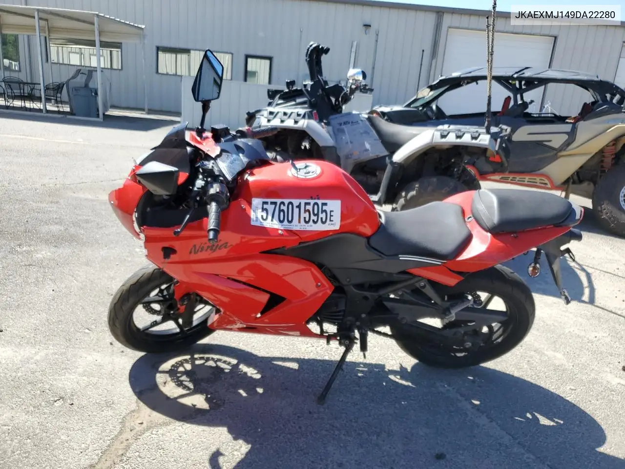 2009 Kawasaki Ex250 J VIN: JKAEXMJ149DA22280 Lot: 57601595