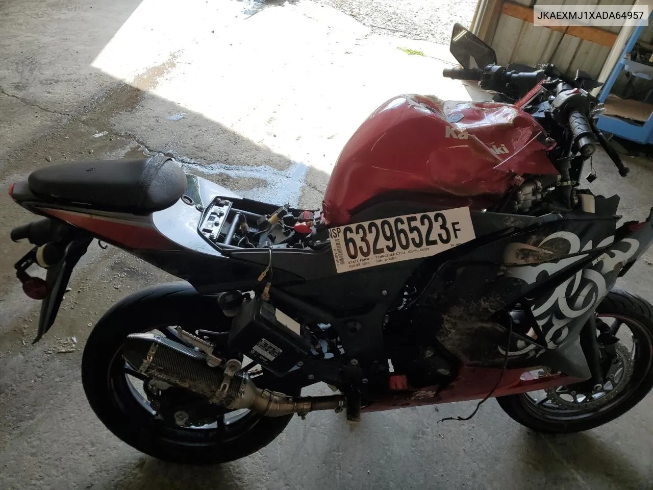 2010 Kawasaki Ex250 J VIN: JKAEXMJ1XADA64957 Lot: 63296523