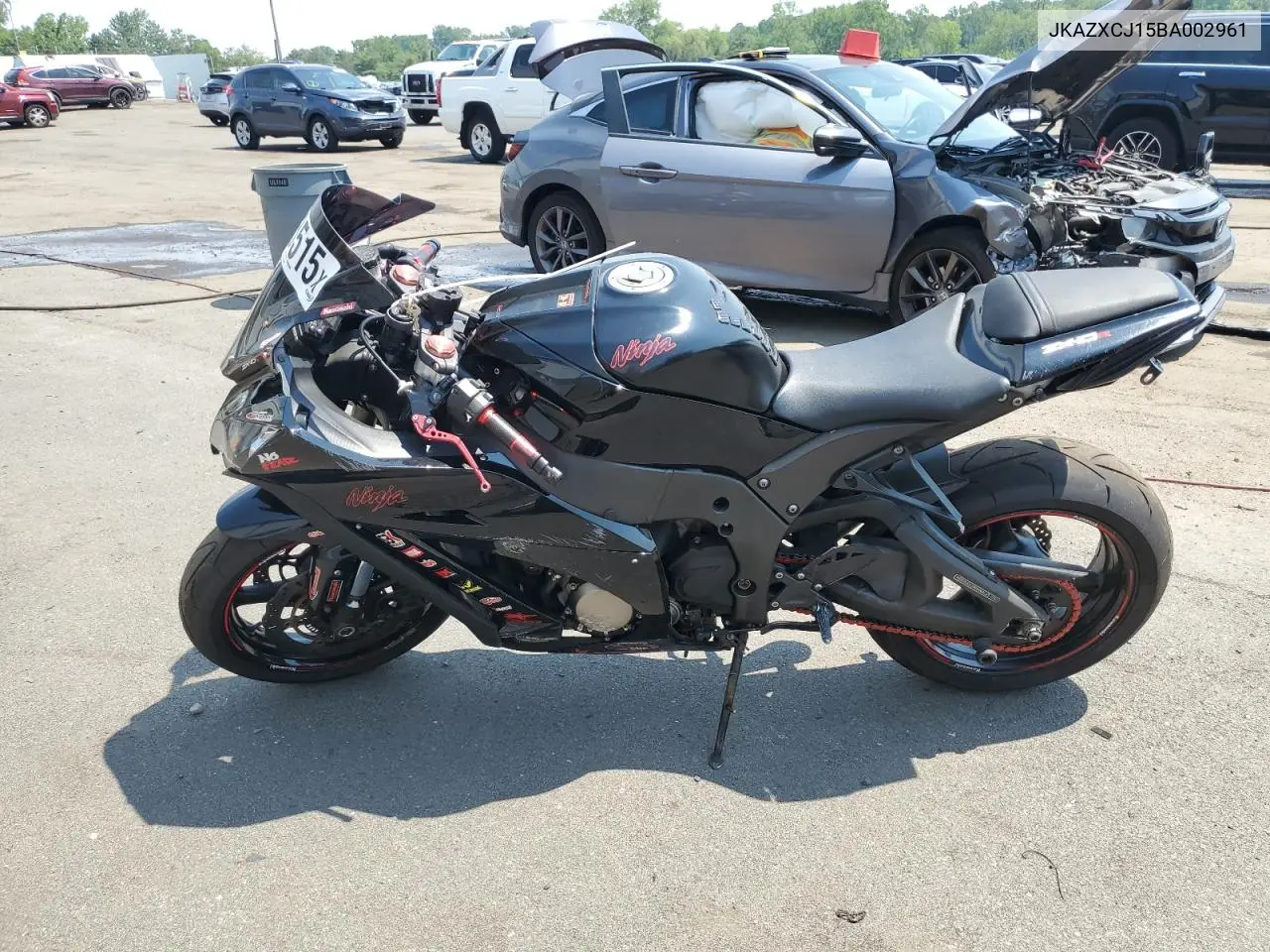 2011 Kawasaki Zx1000 J VIN: JKAZXCJ15BA002961 Lot: 59883515