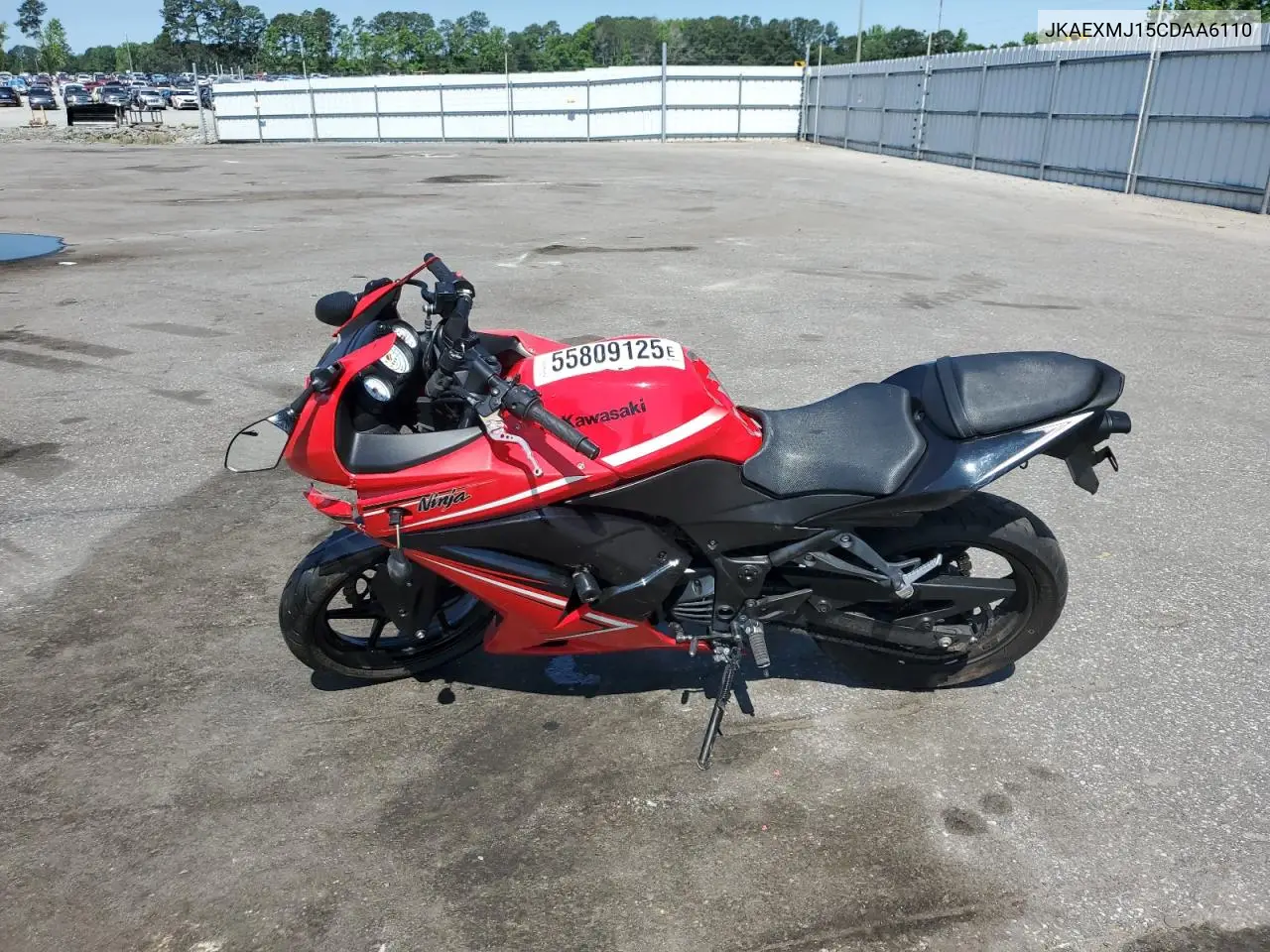 2012 Kawasaki Ex250 J VIN: JKAEXMJ15CDAA6110 Lot: 55809125