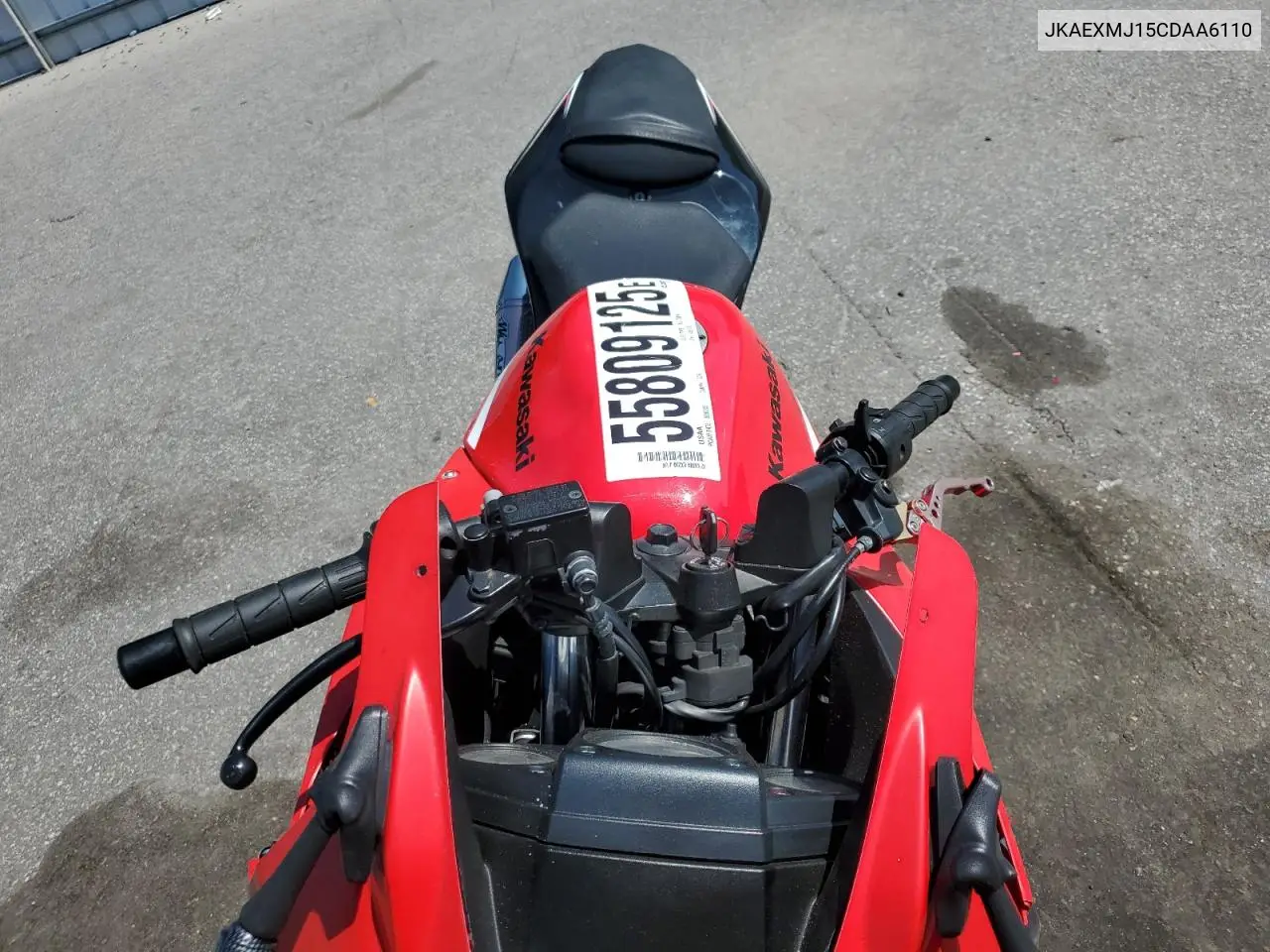 2012 Kawasaki Ex250 J VIN: JKAEXMJ15CDAA6110 Lot: 55809125