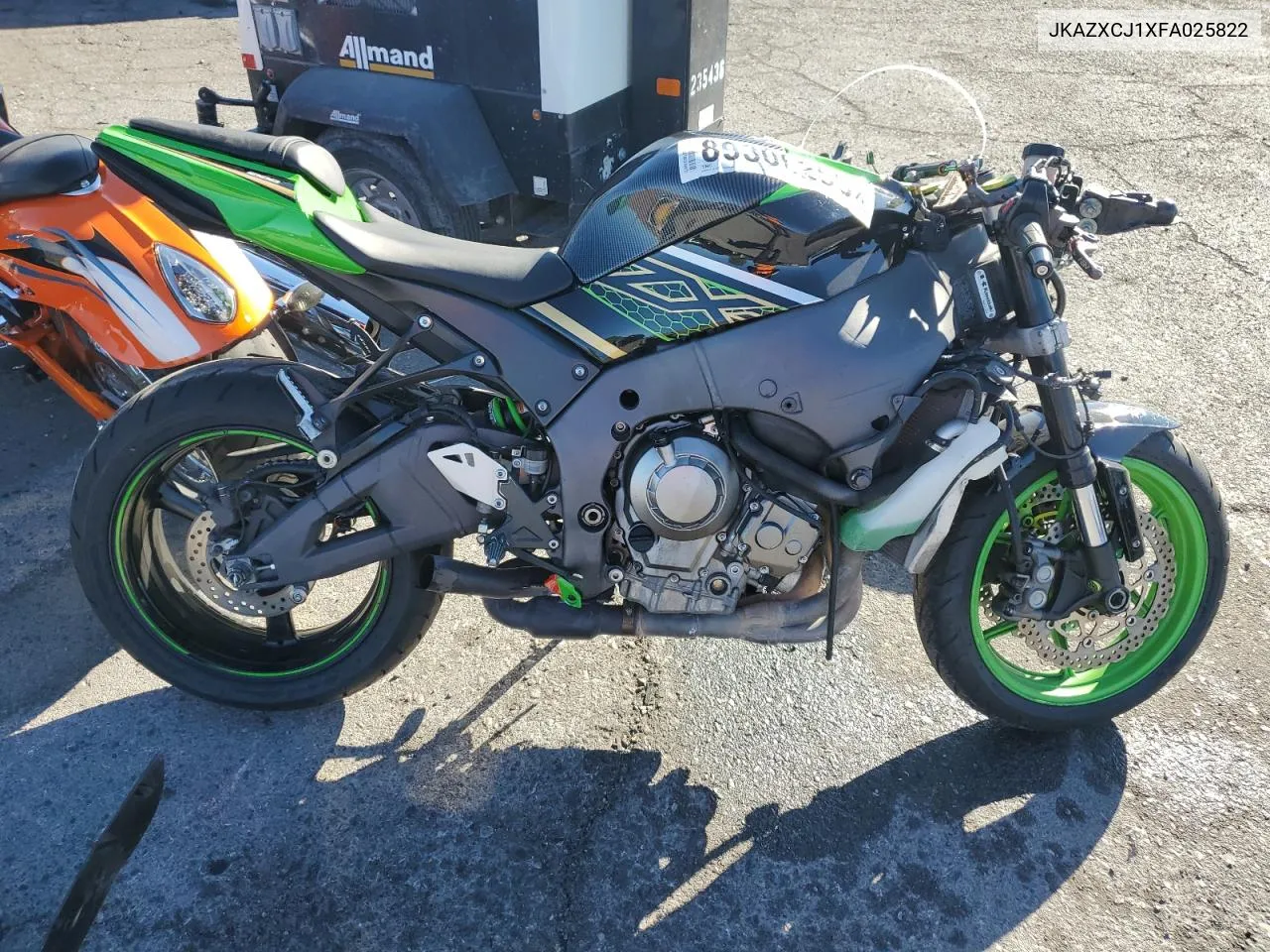 2015 Kawasaki Zx1000 J VIN: JKAZXCJ1XFA025822 Lot: 89306255