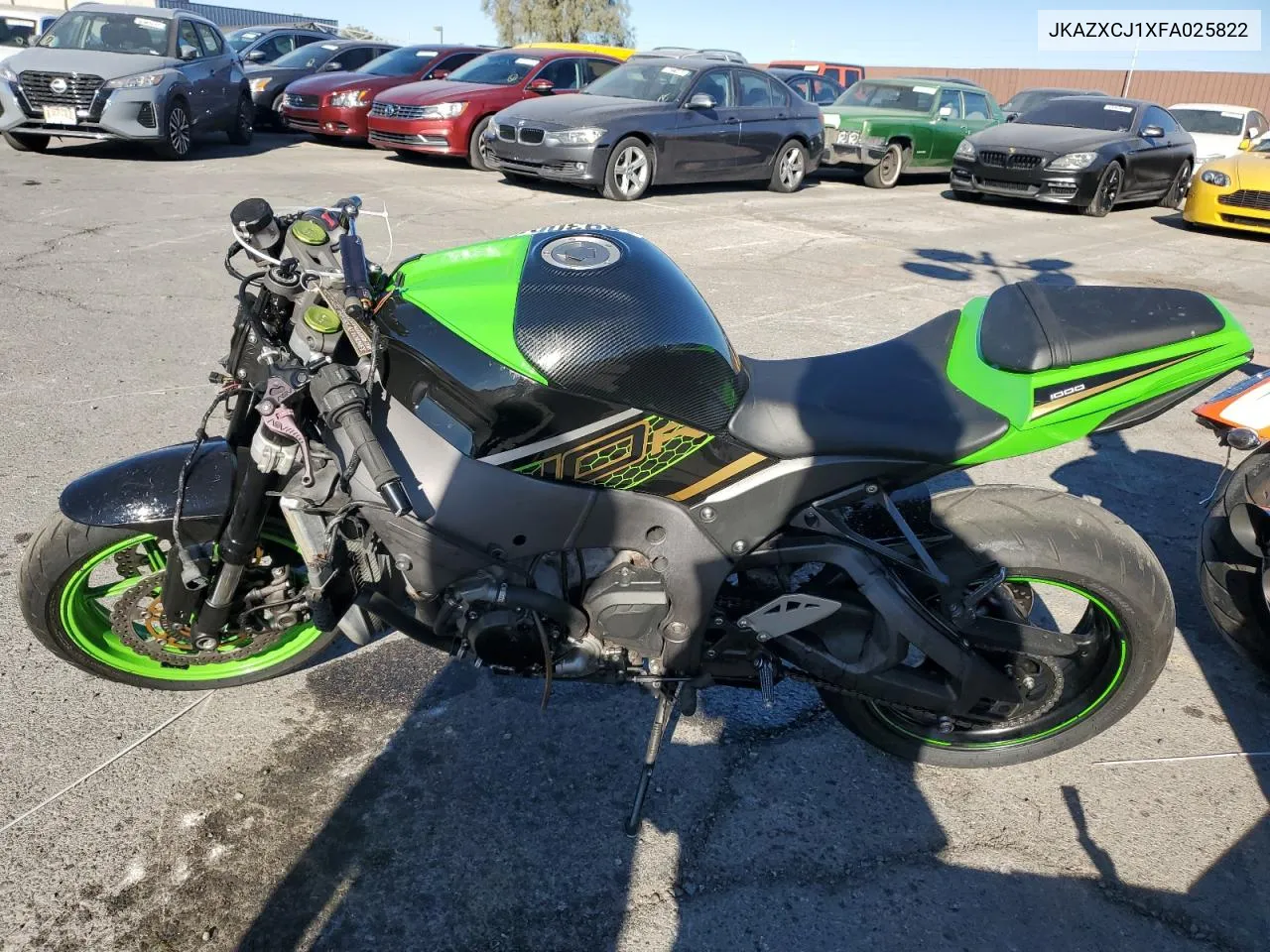 2015 Kawasaki Zx1000 J VIN: JKAZXCJ1XFA025822 Lot: 89306255